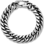 Yield of Men Oxidized Curb Chain Bracelet