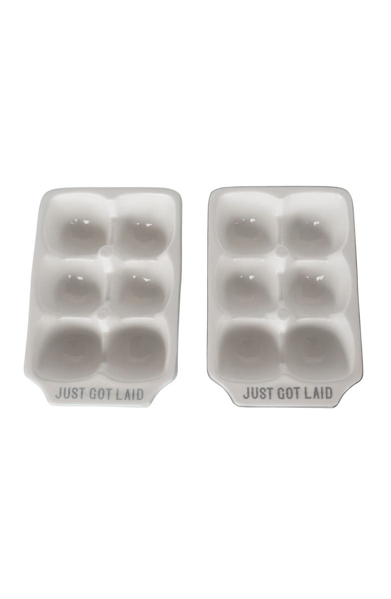 Totalee Gift Pinkies Up Egg Holders Set of 2 Ceramic Pink, Main, color, Pink