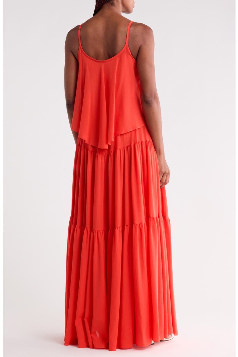 Ruffled Tiered Maxi Dress, Alternate, color, ORANGE