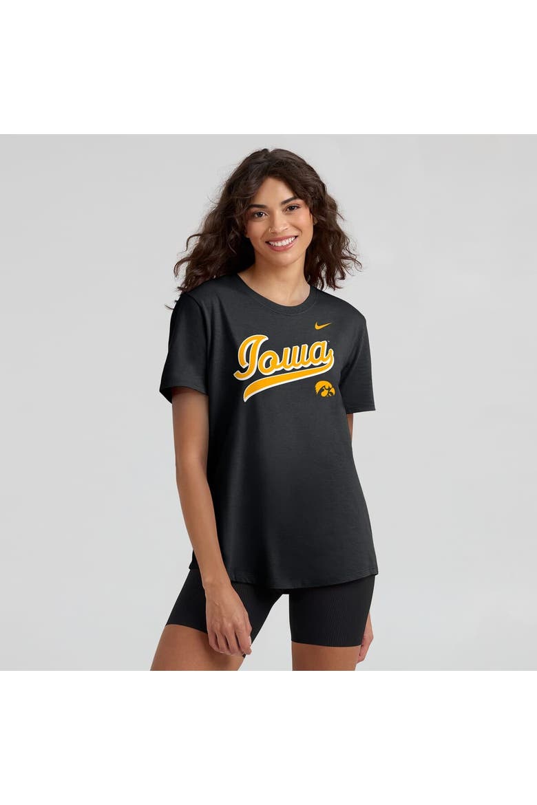 Women's Nike Black Iowa Hawkeyes Local Script T-Shirt, Alternate, color, Black
