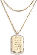 WEAR by Erin Andrews x Baublebar Boston Red Sox Dog Tag Necklace