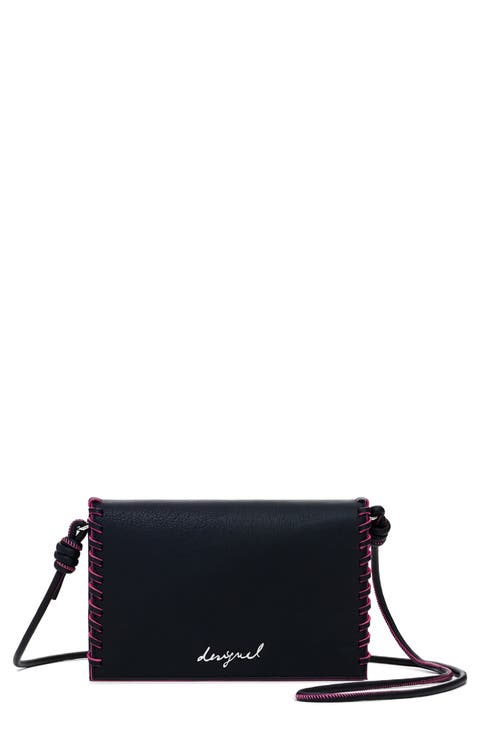 Others Faux Leather Wallet on a Strap