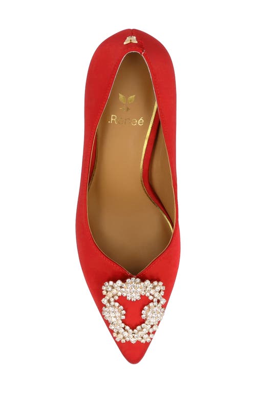 J. Reneé Ezara Pointed Toe Pump In Red