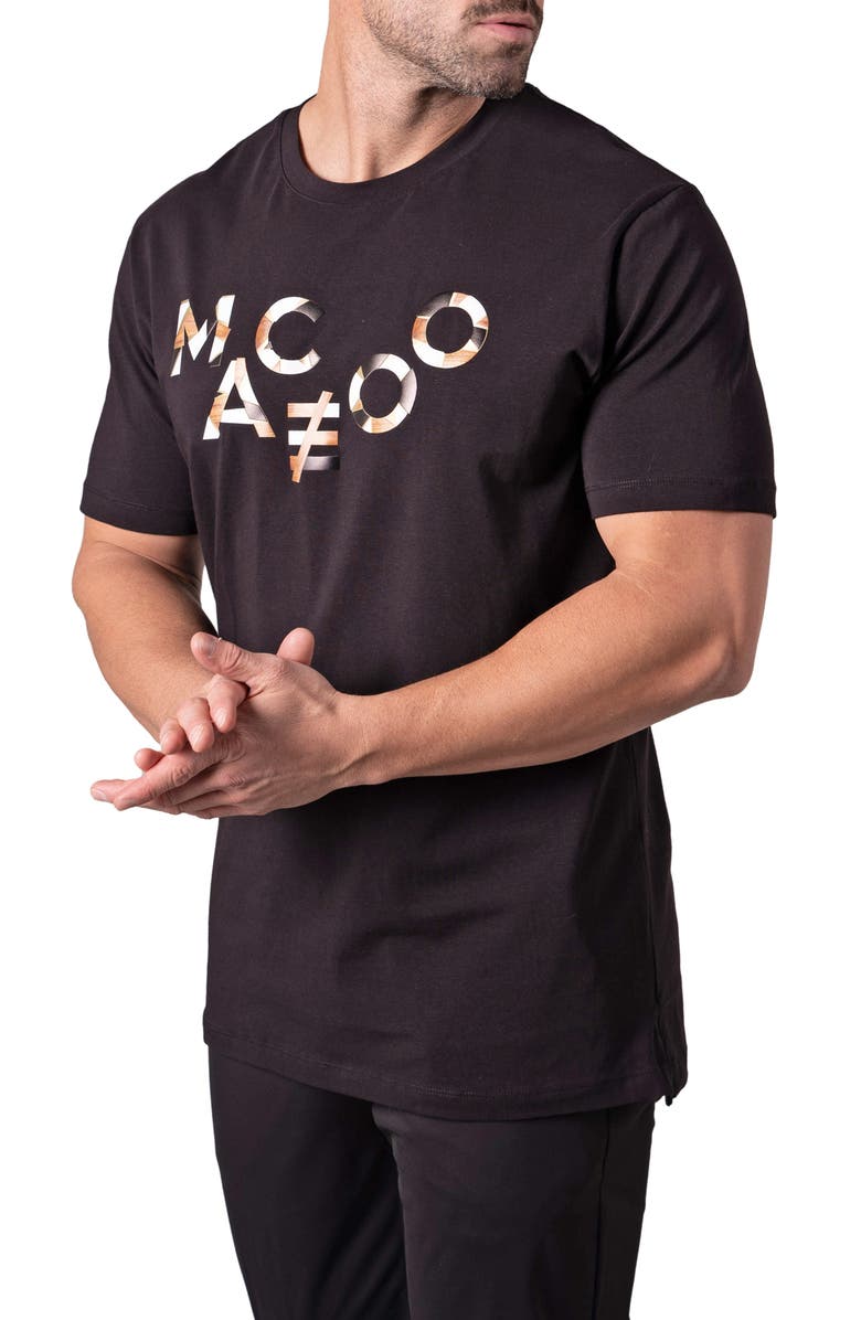 Maceoo Logo Appliqué Graphic T-Shirt, Alternate, color, Black