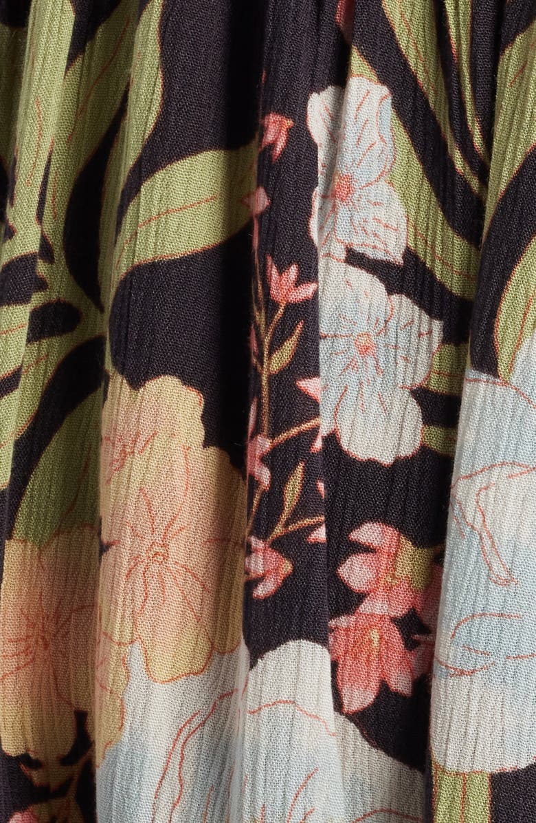 Billabong Lost Days Moon Floral Long Sleeve Babydoll Dress, Alternate, color, 