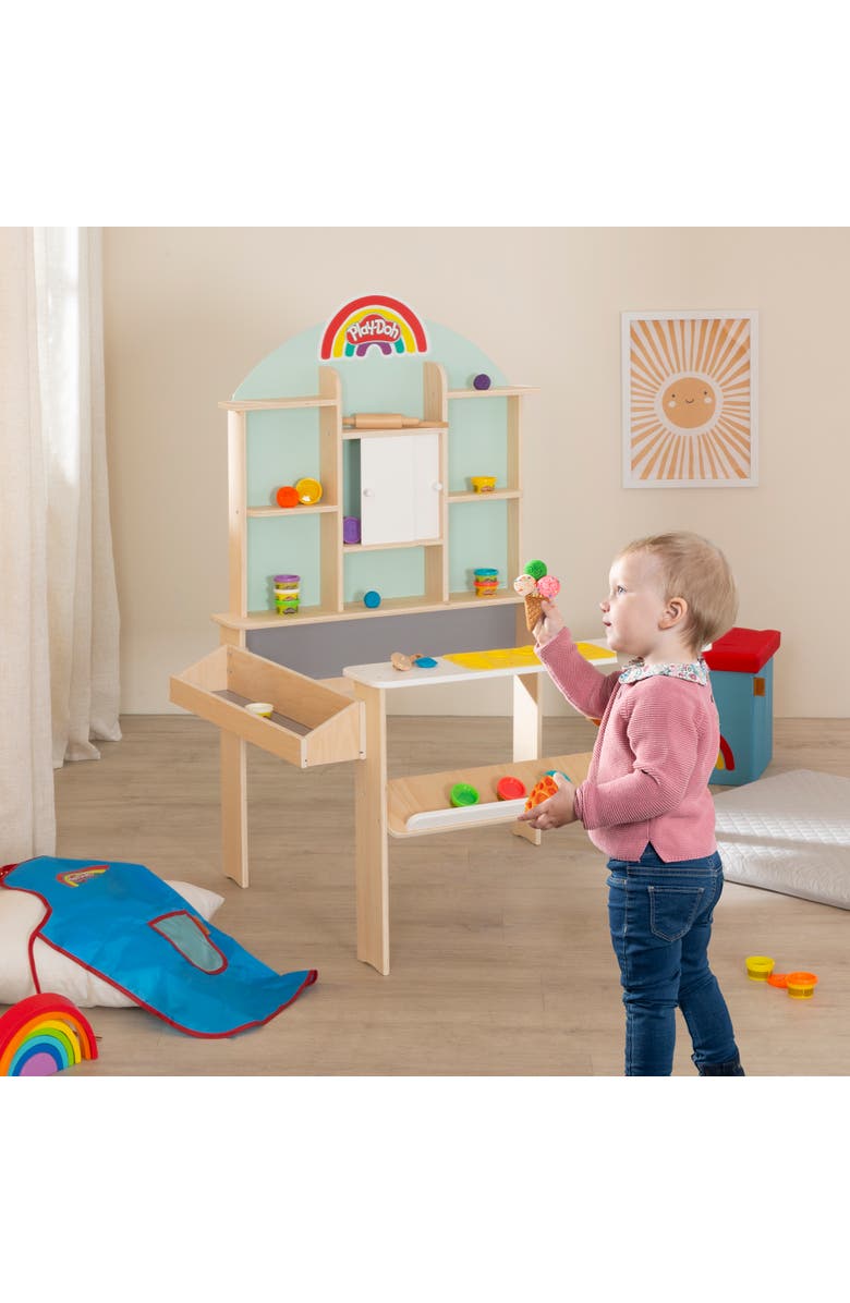 PLAY-DOH Playdoh Allinclusive Wooden Shop Stand Set With 12 Containers & Tools, 3+, Alternate, color, Multicolored