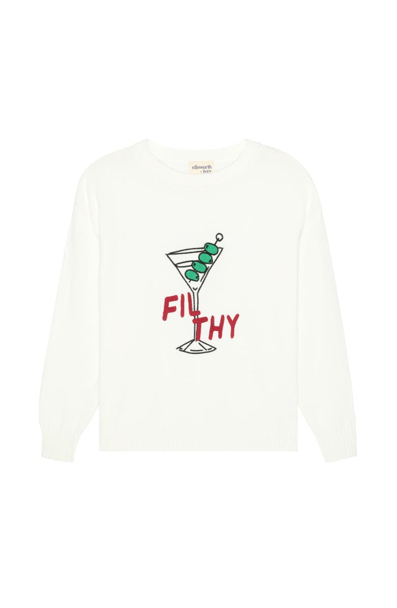 Ellsworth + Ivey Riley Crewneck Sweater - Filthy, Main, color, Ivory