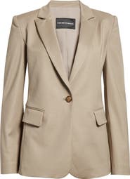 Emporio Armani Cotton Couture One-Button Blazer