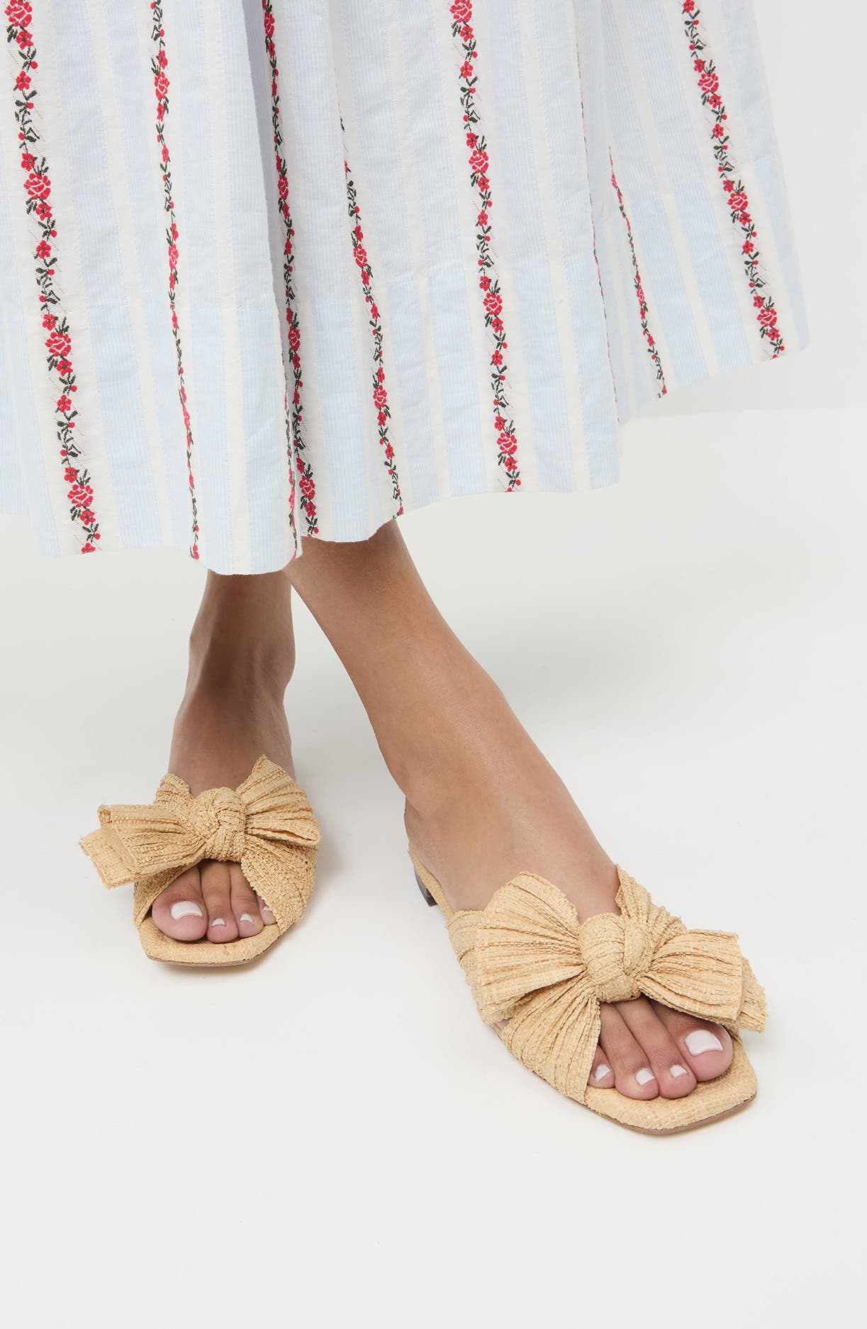 Loeffler Randall Daphne Slide Sandal, Alternate, color, Natural