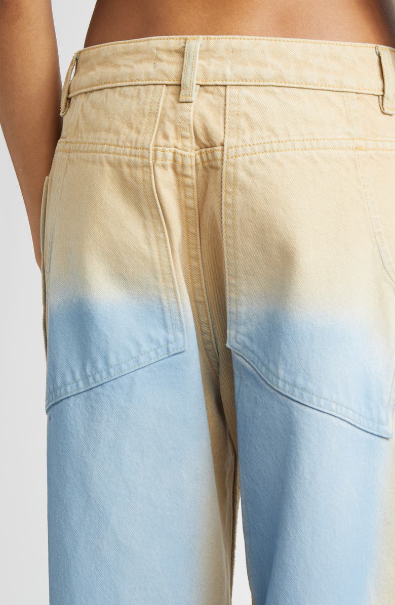 Eckhaus Latta Wide Leg Jeans, Alternate, color, Sandbar