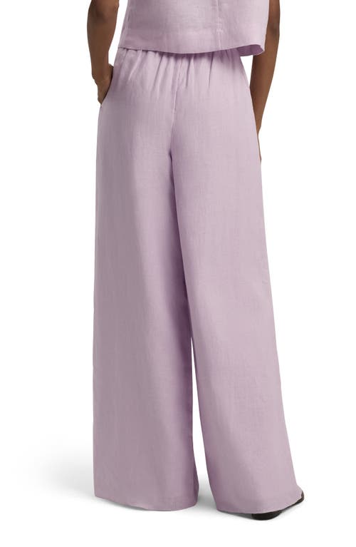 Shop Favorite Daughter Linen Wide Leg Pants In Wisteria Musk