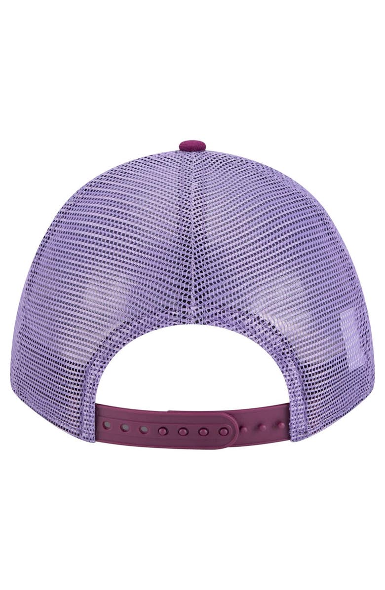 New Era Men's New Era Purple Houston Dynamo FC Color Pack 9FORTY A-Frame Adjustable Trucker Hat, Alternate, color, Purple