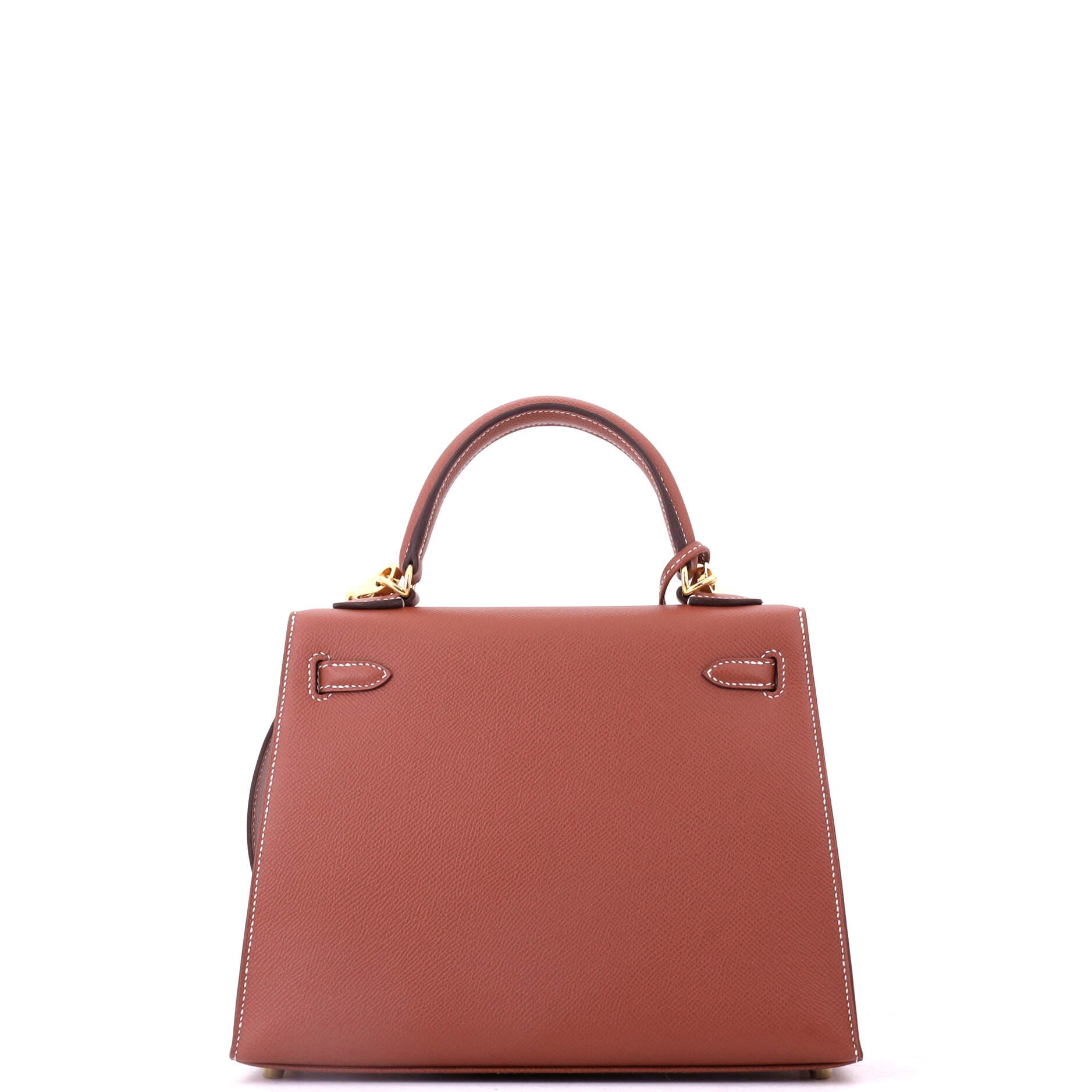 Pre-Owned Hermes Kelly Handbag Brown Epsom with Gold Hardware 25, Alternate, color, Sienne