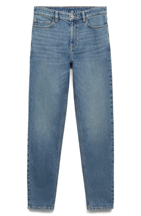 High Waist Ankle Mom Jeans (Regular & Plus)