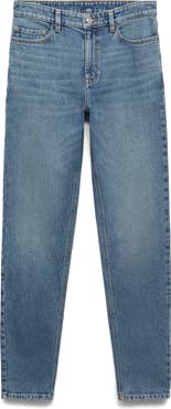 MANGO High Waist Ankle Mom Jeans