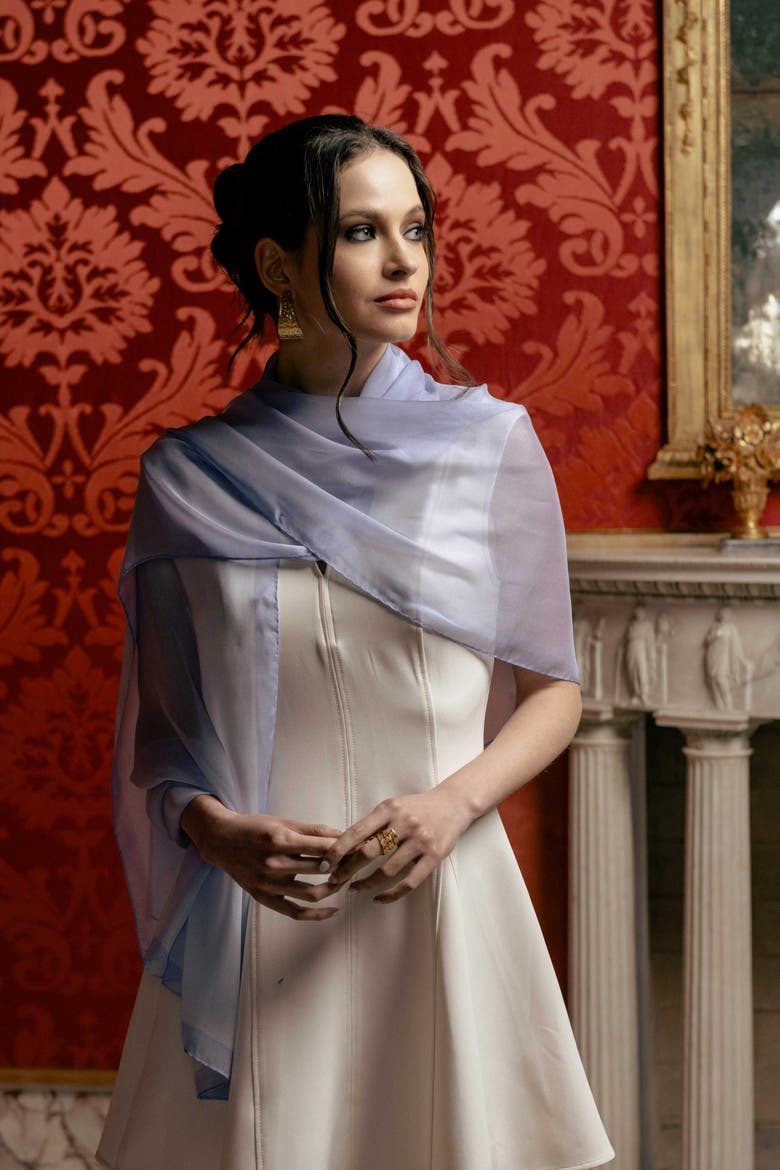 Sophia - Silk Scarf/Shawl for Women, Alternate, color, Lavender