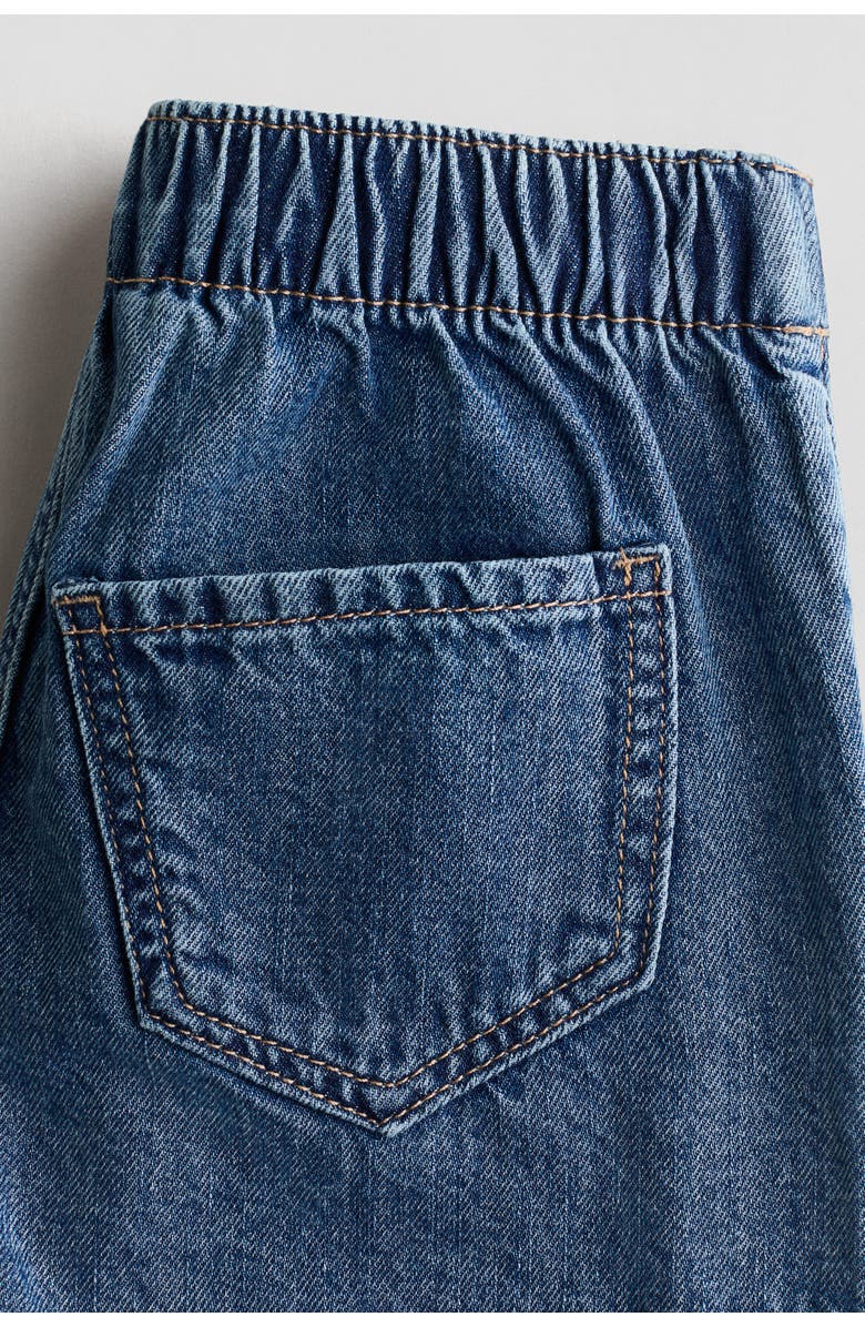 H&M Denim Wrap Skort, Alternate, color, Denim Blue