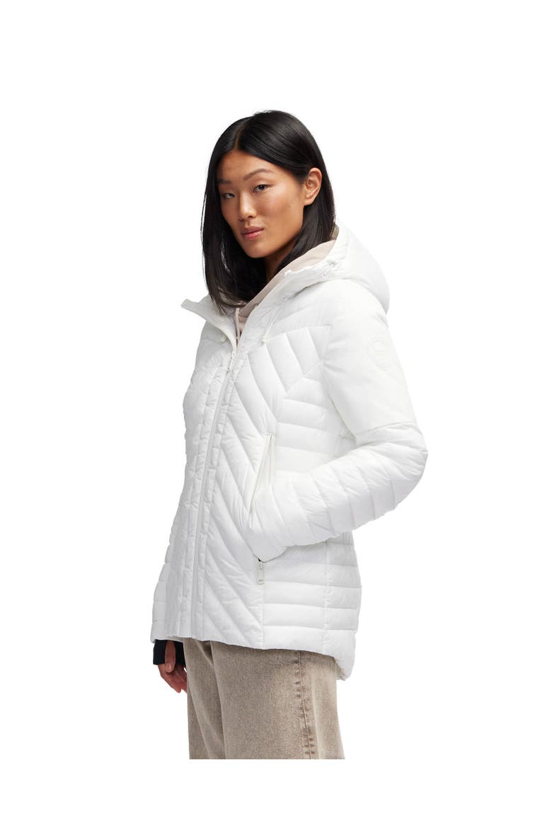 Women's Esmay Lightweight Mixed Media Quilted Packable Puffer, Alternate, color, White Opal