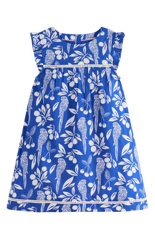 Mini Boden Kids' Celia Parrot Print Cotton Sundress