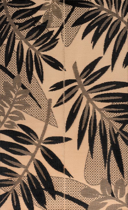 Wilde Classic Botanical Foldable Waterproof Reversible Plastic Straw Outdoor Rug