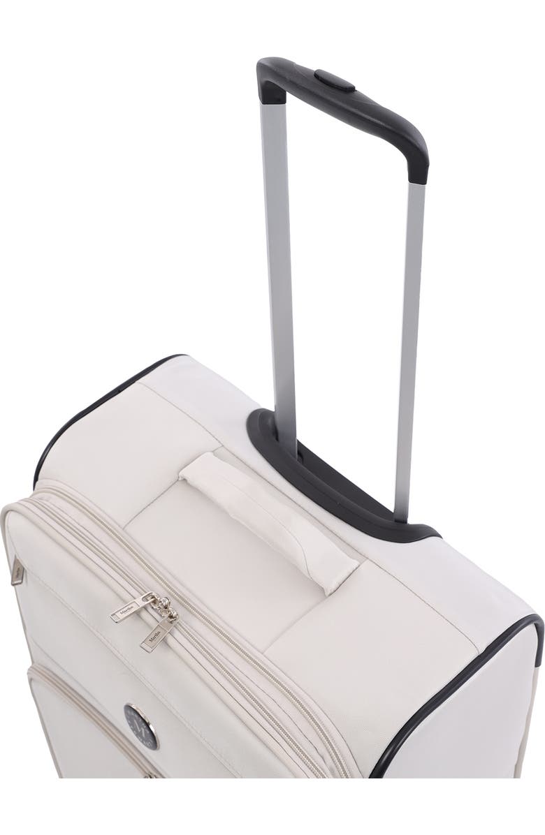MARTHA STEWART 27" Softside Luggage - Expandable Spinner Suitcase with 8 Wheels & Front Zip Pockets, Alternate, color, Light Grey