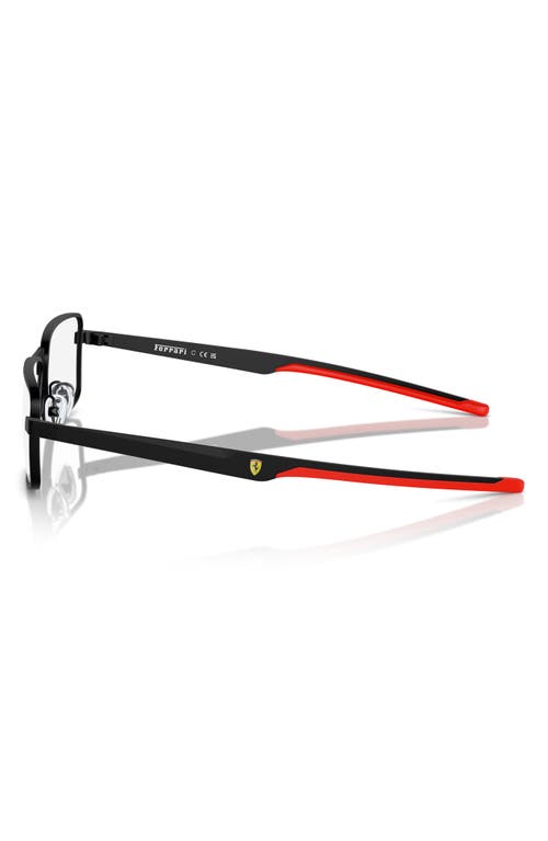 Scuderia Ferrari 57mm Rectangle Optical Glasses In Black