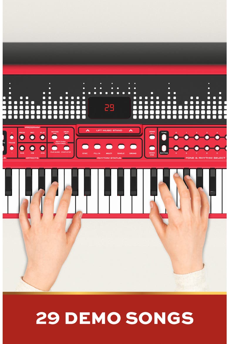 Stage Stars Standing Keyboard Toy, Alternate, color, RED