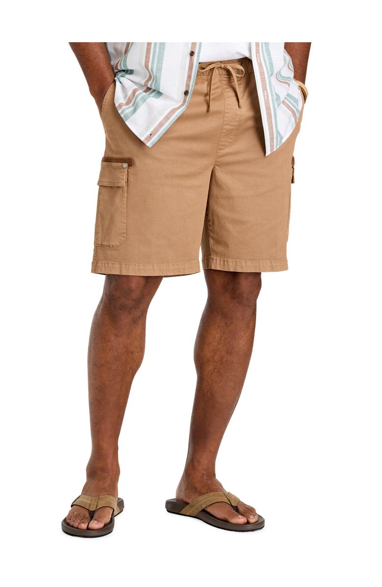 True Nation by DXL Big & Tall Athletic Fit Drawstring Cargo Shorts, Main, color, Portabella