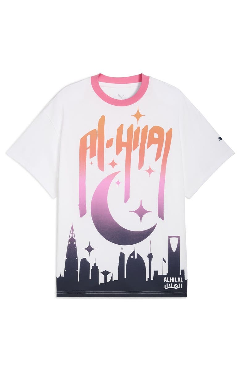PUMA Men's Puma White Al Hilal 2025 FIFA Club World Cup Hoops T-Shirt, Alternate, color, White