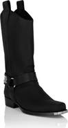 PHILIPP PLEIN Leather Boots Flat High Gothic Plein Men