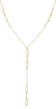 The Lovery Fine Jewelry Paperclip Lariat Necklace