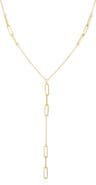 The Lovery Fine Jewelry Paperclip Lariat Necklace