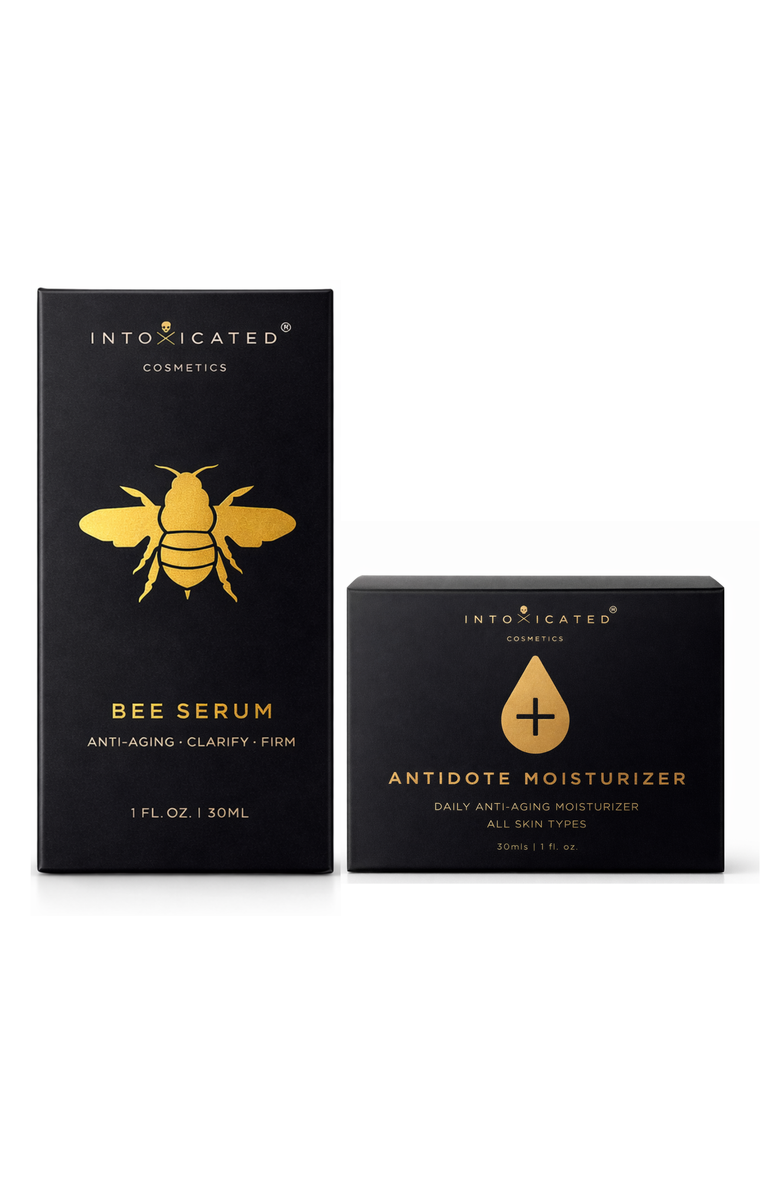 Intoxicated Cosmetics Bee Serum + Antidote Moisturizer |  Boost Blood Circulation | Reduce Acne with Purified Bee Venom & Royal Epigen P5 &  Fine Line Smoothing in a Hydrating Daily Moisturizer, Alternate, color, NO COLOR