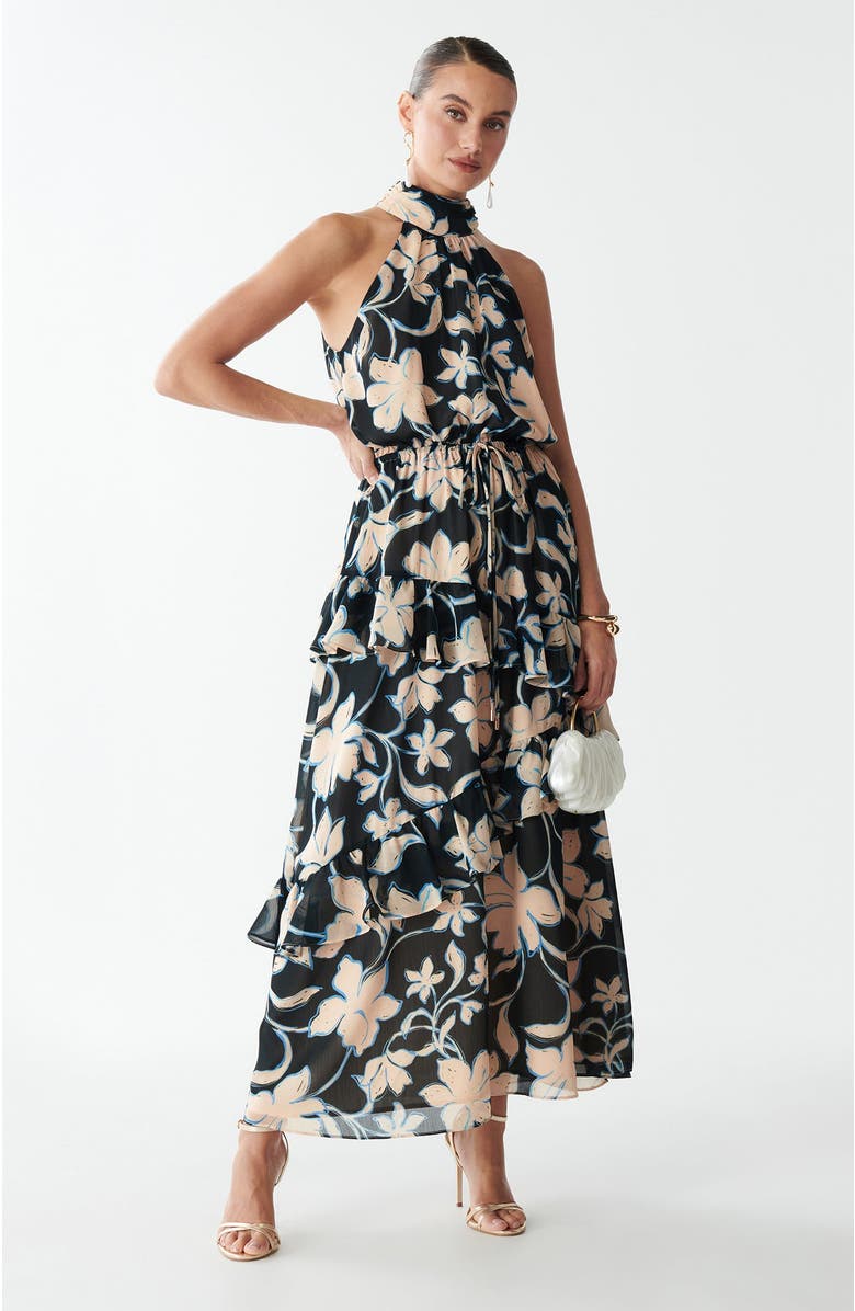 SAVEL Olia Midi Dress, Main, color, Falling Garden