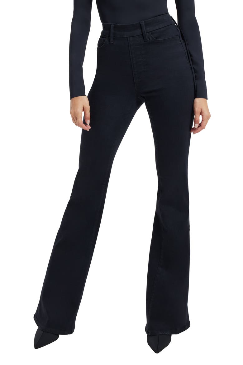 Pull-On Flare Jeans, Main, color, BLACK001