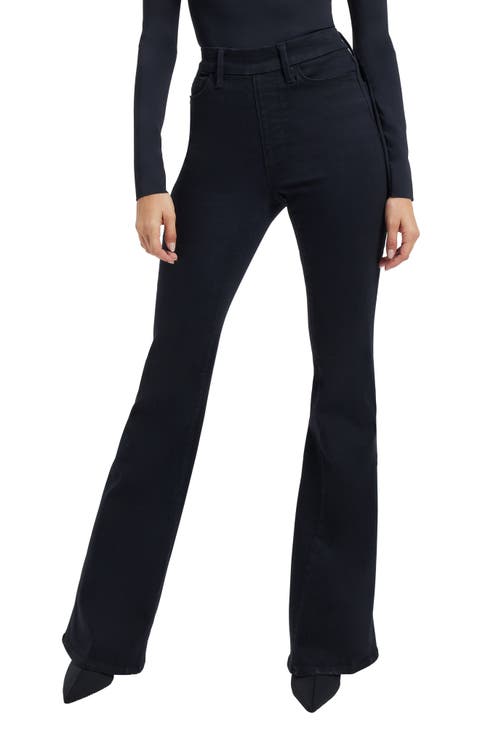 Pull-On Flare Jeans