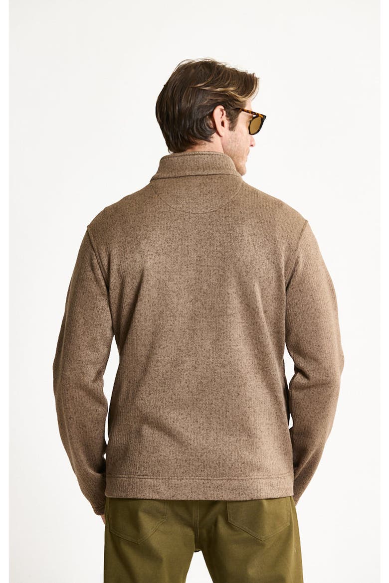 Stretch Sweater Fleece Quarter Zip, Alternate, color, DARK TAUPE