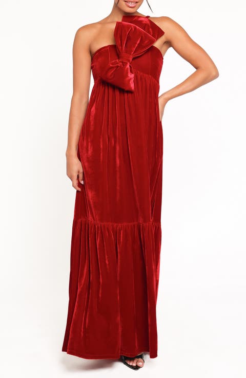 Betina Bow One-Shoulder Gown