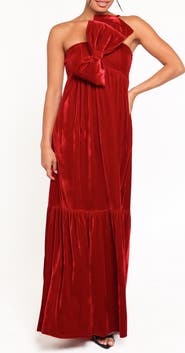 Petal & Pup Betina Bow One-Shoulder Gown