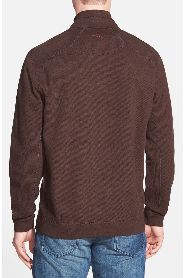 'Flip Side' Reversible Quarter Zip Pullover, Alternate, color, DOUBLE CHOCOLATE