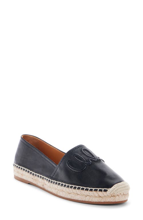 Shop Chloé Isla Leather Espadrille In Black