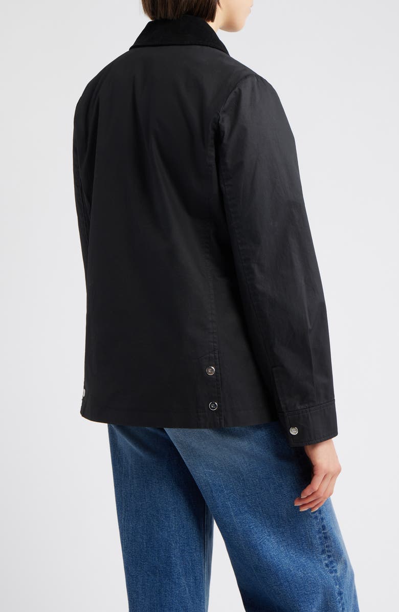 Lauren Ralph Lauren Waxed Cotton Barn Jacket, Alternate, color, Black