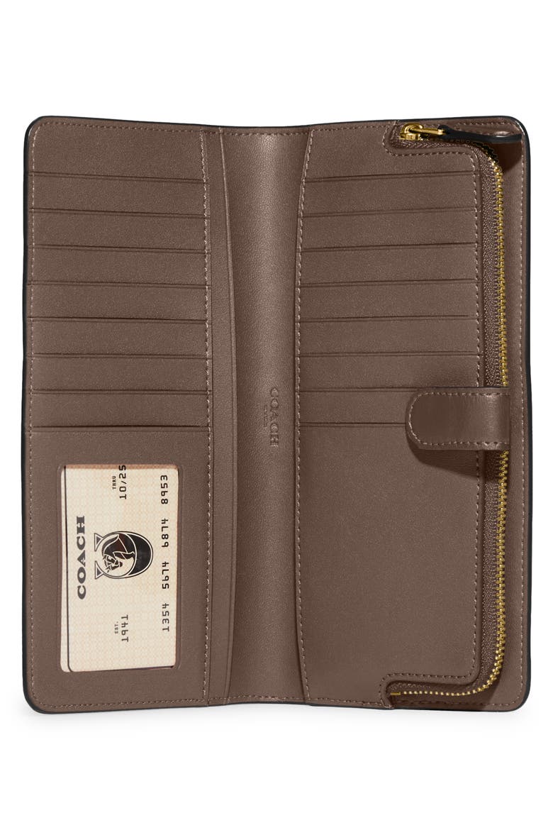 Skinny Leather Wallet, Alternate, color, B4/ DARK STONE