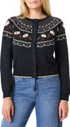 Scotch & Soda Border Detail Crewneck Cardigan
