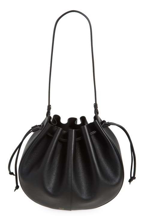 Flores Leather Bucket Bag