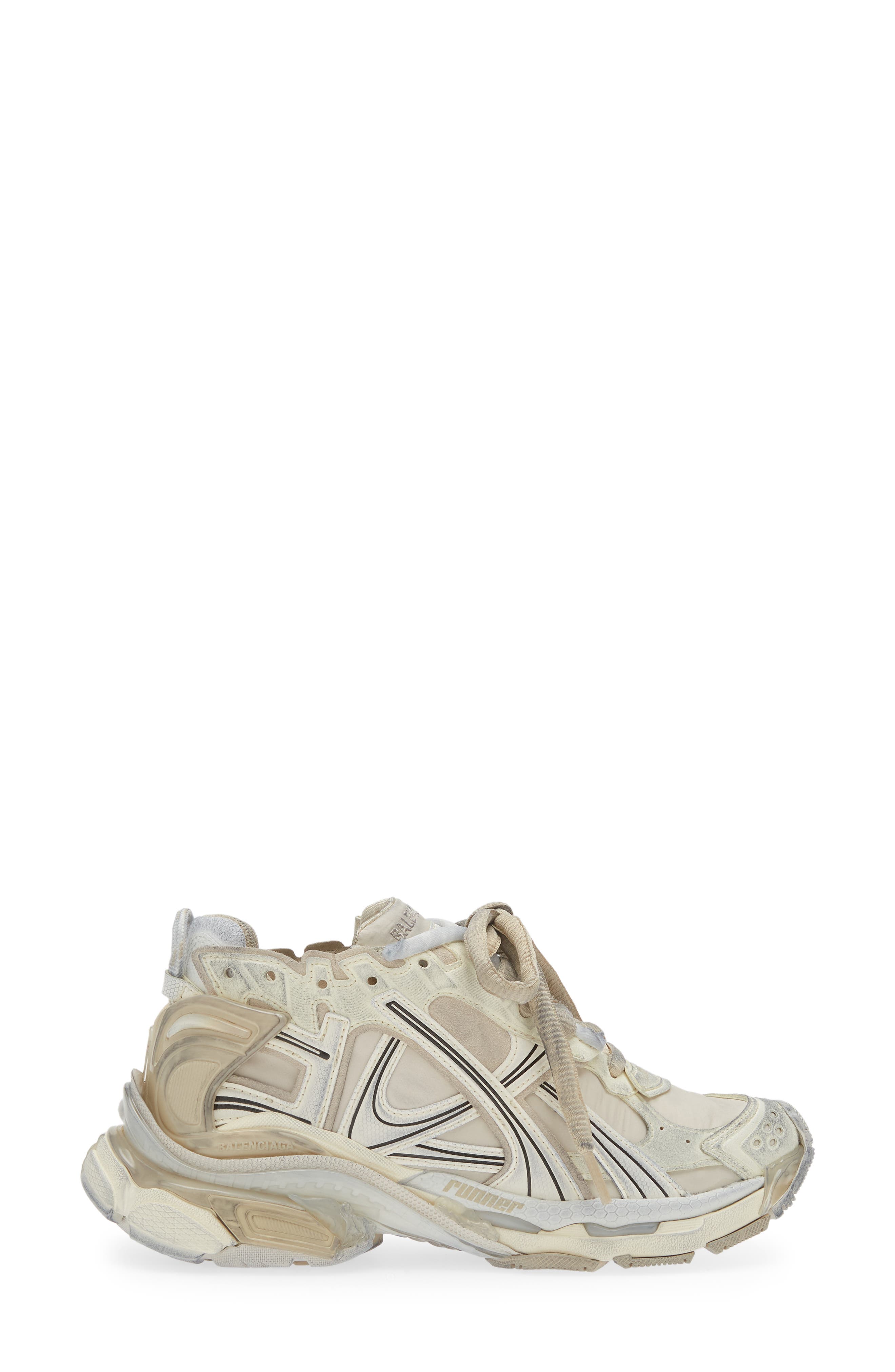 Runner Sneaker, Alternate, color, BEIGE MIX