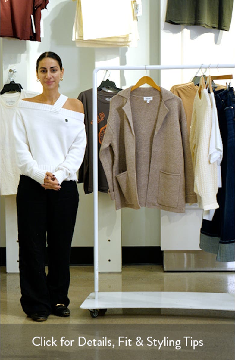 Faith Notch Lapel Cardigan, sales video thumbnail