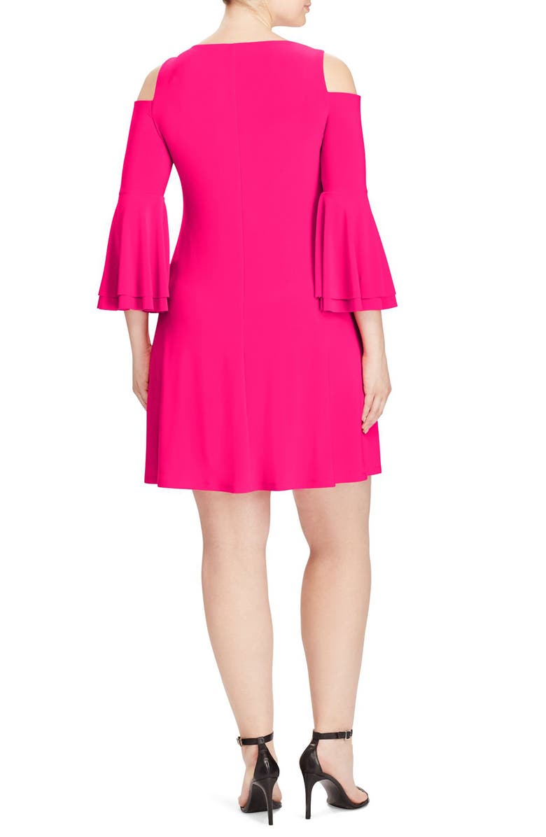 Lauren Ralph Lauren Cold Shoulder A-Line Dress, Alternate, color,
