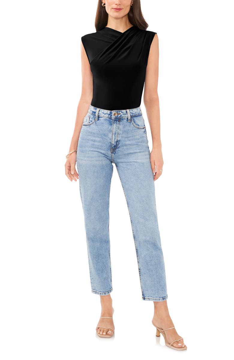 Vince Camuto Draped Cross Neck Sleeveless Top, Alternate, color, 