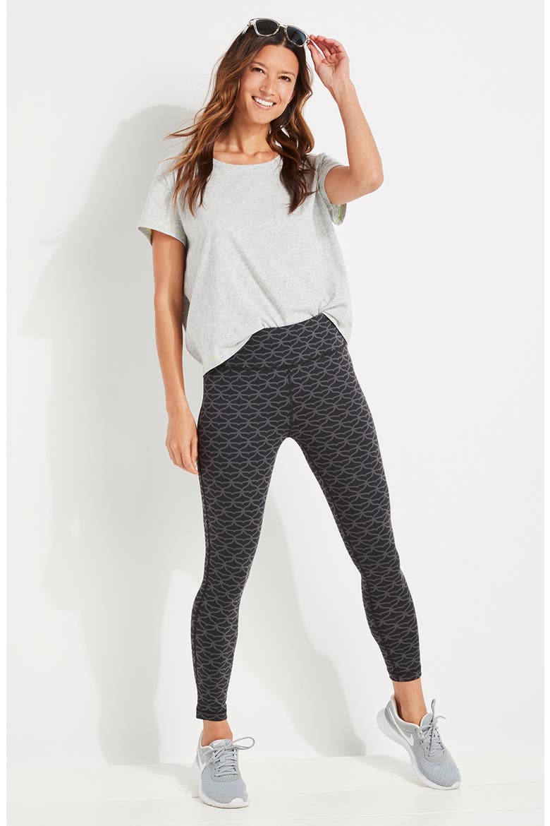 Print Performance Leggings, Alternate, color, JET BLACK
